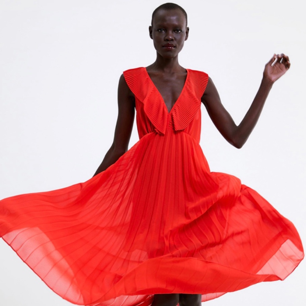 Zara pleated dress
